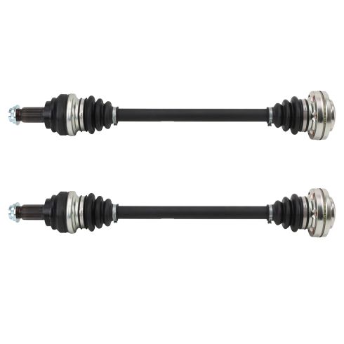 BMW 525i 525xi 530i 530xi Rear Driver & Passenger Side 2 Piece CV Axle Assembly Set GKN GKNK00015