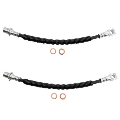 Chevrolet GMC Isuzu Front Driver & Passenger Side 2 Piece Brake Hose Set TRQ BLA63683 - Image 6