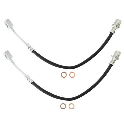 Dodge Ram Mitsubishi Front Driver & Passenger Side 2 Piece Brake Hose Set TRQ BLA63684 - Image 5