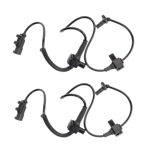 Chevrolet GMC Rear Driver & Passenger Side 2 Piece ABS Wheel Speed Sensor Set TRQ BSA13975 - Image 4