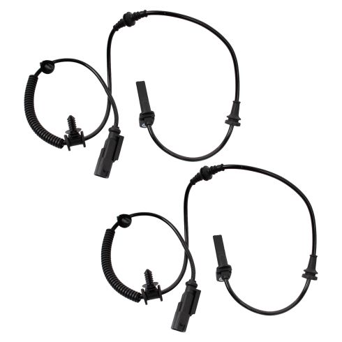 Ford Lincoln Rear Driver & Passenger Side 2 Piece ABS Wheel Speed Sensor Set TRQ BSA13978 - Image 4