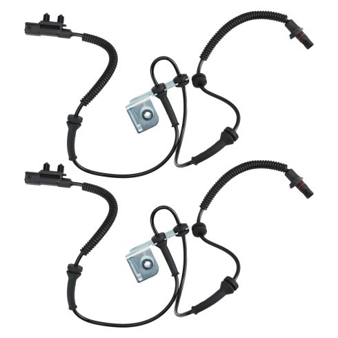 Dodge VW Chrysler Front Driver & Passenger Side 2 Piece ABS Wheel Speed Sensor Set TRQ BSA14096 - Image 5