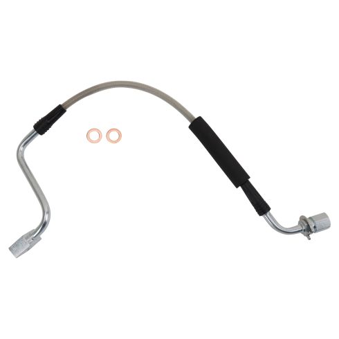 2009-12 Ford Flex Front Driver & Passenger Side 2 Piece Stainless Steel Performance Brake Hose Set TRQ Performance BLA64390 - Image 3
