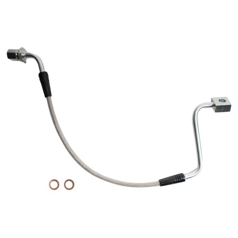 2009-12 Ford Flex Front Driver & Passenger Side 2 Piece Stainless Steel Performance Brake Hose Set TRQ Performance BLA64390 - Image 6