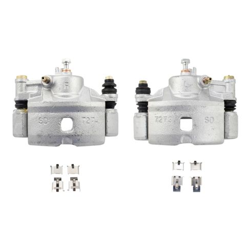 Honda Civic Civic Del Sol CRX Front Driver & Passenger Side 2 Piece Brake Caliper Set TRQ CLA35420 - Image 5