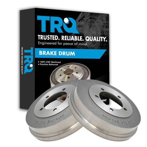 Dodge Chrysler Mitsubishi Eagle Rear Driver & Passenger Side 2 Piece Brake Drum Set TRQ BRA75081 - Image 6