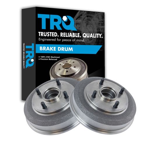 2000-08 Ford Focus Rear Driver & Passenger Side 2 Piece Brake Drum Set TRQ BRA75085 - Image 6