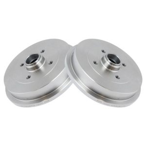 VW Cabrio Golf Jetta Audi 4000 Rear Driver & Passenger Side 2 Piece Brake Drum Set TRQ BRA75091