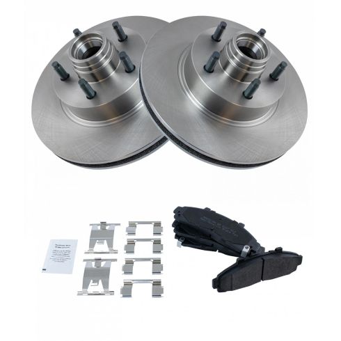 Ford Mazda Mercury Front Semi-Metallic Brake Pad & Rotor Kit TRQ BKA10489
