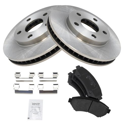 Chevrolet Buick Pontiac Olds Front Semi-Metallic Brake Pad & Rotor Kit TRQ BKA10495