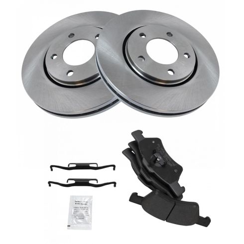 Dodge Chrysler Front Semi-Metallic Brake Pad & Rotor Kit TRQ BKA10523