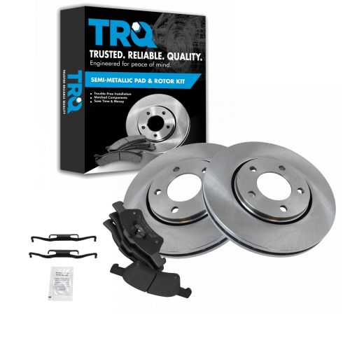 Dodge Chrysler Front Semi-Metallic Brake Pad & Rotor Kit TRQ BKA10523