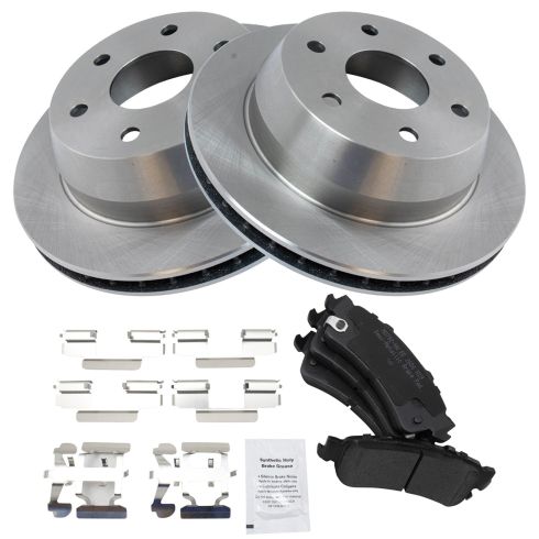 Chevrolet GMC Rear Semi-Metallic Brake Pad & Rotor Kit TRQ BKA10539