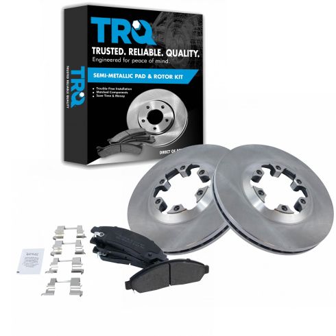 Chevrolet GMC Isuzu Front Semi-Metallic Brake Pad & Rotor Kit TRQ BKA10544