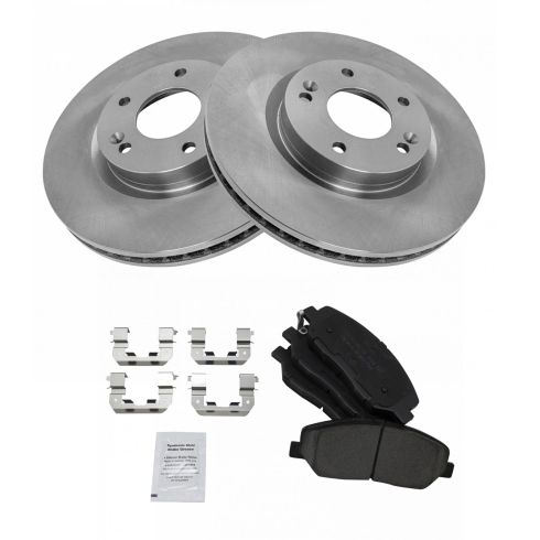 2007-09 Hyundai Santa Fe Front Ceramic Brake Pad & Rotor Kit TRQ BKA10553