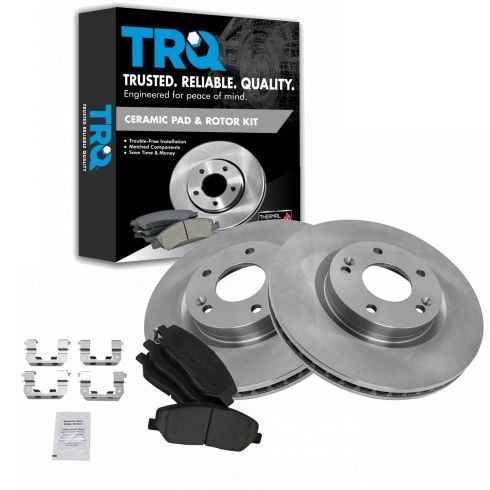 2007-09 Hyundai Santa Fe Front Ceramic Brake Pad & Rotor Kit TRQ BKA10553