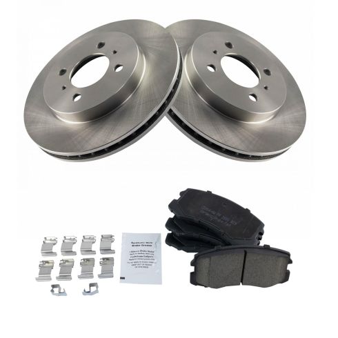Mitsubishi Lancer Front Ceramic Brake Pad & Rotor Kit TRQ BKA10591