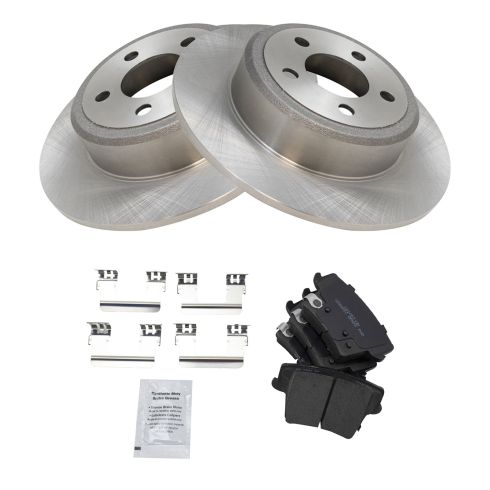 Dodge Chrysler Rear Ceramic Brake Pad & Rotor Kit TRQ BKA10624