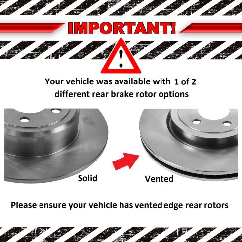 Dodge Chrysler Rear Ceramic Brake Pad & Rotor Kit TRQ BKA10626