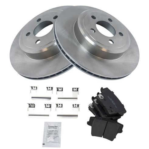 Dodge Chrysler Rear Ceramic Brake Pad & Rotor Kit TRQ BKA10626