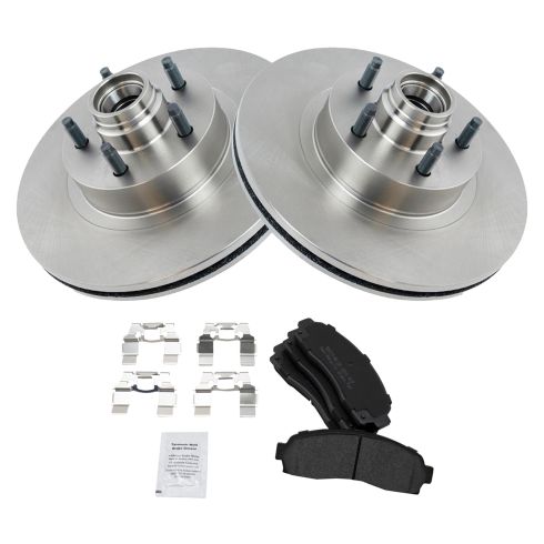 Ford Front Semi-Metallic Brake Pad & Rotor Kit TRQ BKA10655