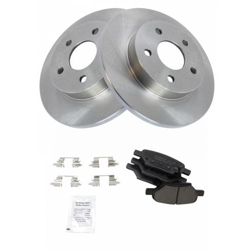 Chevrolet Pontiac Saturn Rear Ceramic Brake Pad & Rotor Kit TRQ BKA10672
