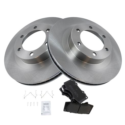 2003-09 Toyota 4Runner Lexus GX470 Front Semi-Metallic Brake Pad & Rotor Kit TRQ BKA10684