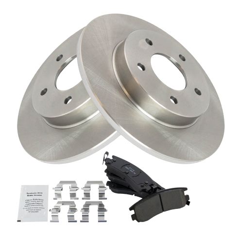 Buick Cadillac Olds Rear Ceramic Brake Pad & Rotor Kit TRQ BKA10751