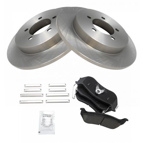 Ford Mercury Rear Ceramic Brake Pad & Rotor Kit TRQ BKA10763