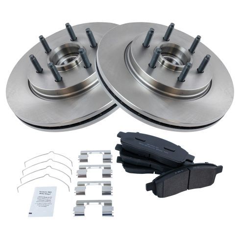 Ford F150 Lincoln Mark LT Front Semi-Metallic Brake Pad & Rotor Kit TRQ BKA10769