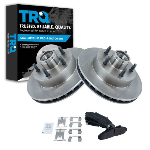 Ford Ranger Mazda B2300 B3000 B4000 Front Semi-Metallic Brake Pad & Rotor Kit TRQ BKA10772