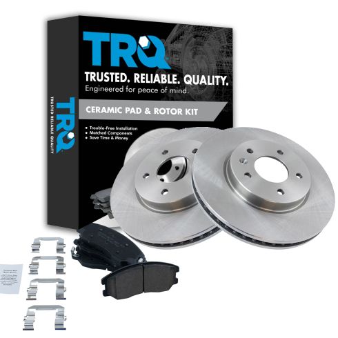 Chevrolet Pontiac Saturn Suzuki Front Ceramic Brake Pad & Rotor Kit TRQ BKA10786