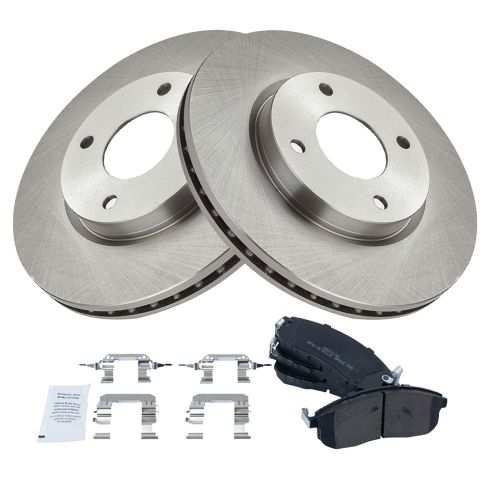 Nissan Cube Sentra Versa Front Semi-Metallic Brake Pad & Rotor Kit TRQ BKA10857