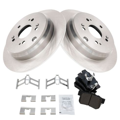 Honda CR-V Acura RDX Rear Semi-Metallic Brake Pad & Rotor Kit TRQ BKA10865