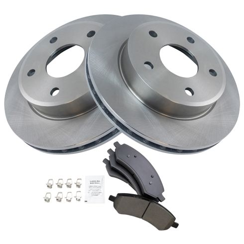 Dodge Ram Mitsubishi Front Ceramic Brake Pad & Rotor Kit TRQ BKA10875