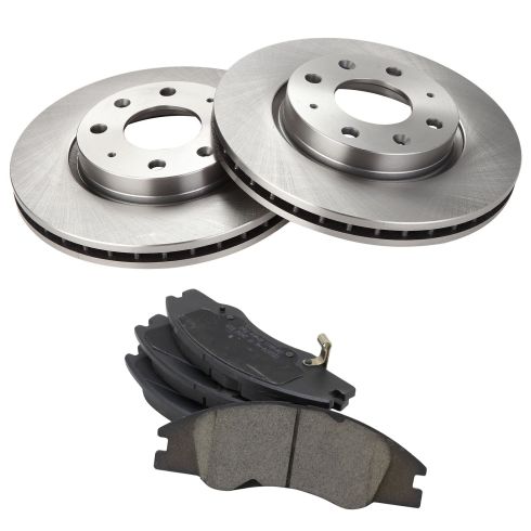 Kia Spectra Spectra 5 Front Ceramic Brake Pad & Rotor Kit TRQ BKA10907