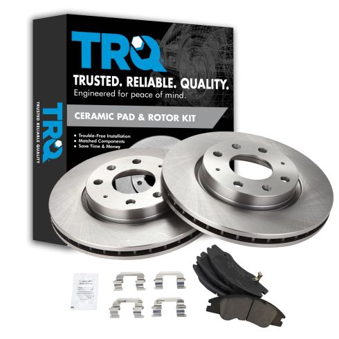 Kia Spectra Spectra 5 Front Ceramic Brake Pad & Rotor Kit TRQ BKA10907