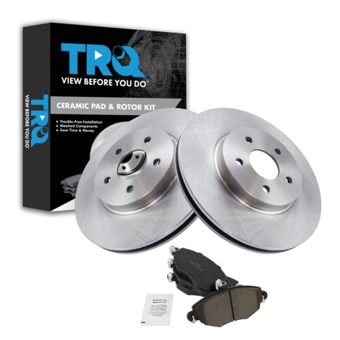 2002-08 Jaguar X-Type Front Ceramic Brake Pad & Rotor Kit TRQ BKA10926