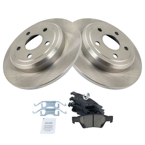Jeep Grand Cherokee Dodge Durango Rear Ceramic Brake Pad & Rotor Kit TRQ BKA10974