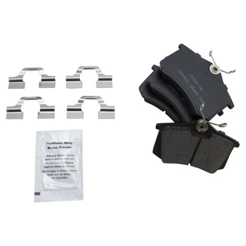 VW Passat Audi A4 Quattro Rear Ceramic Brake Pad & Rotor Kit TRQ BKA10979