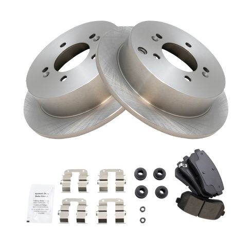 Hyundai Tucson Kia Sportage Rear Ceramic Brake Pad & Rotor Kit TRQ BKA11027