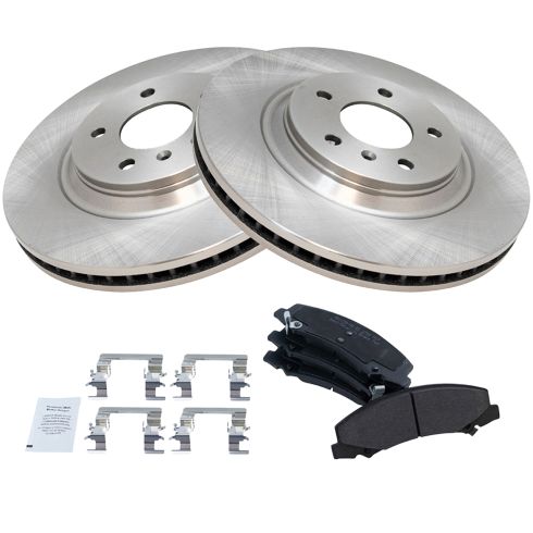 Chevrolet Buick Cadillac Front Semi-Metallic Brake Pad & Rotor Kit TRQ BKA11029