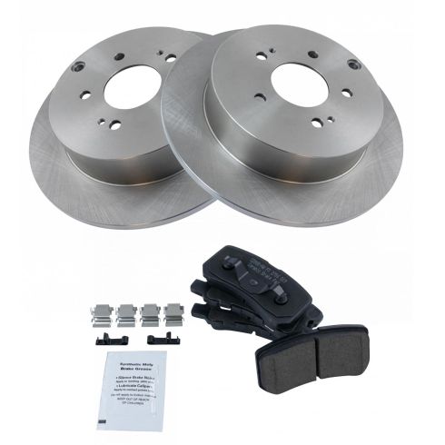 Mitsubishi Endeavor Rear Ceramic Brake Pad & Rotor Kit TRQ BKA11045