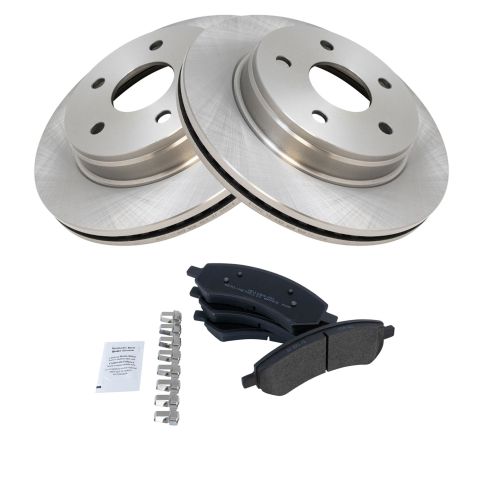 Dodge Ram Chrysler Front Semi-Metallic Brake Pad & Rotor Kit TRQ BKA11061
