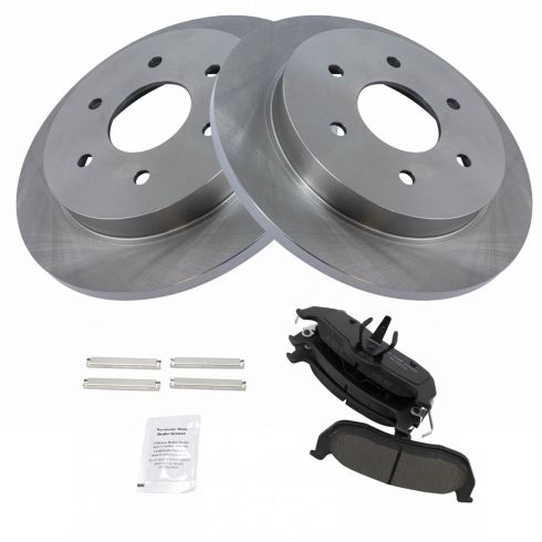 Nissan Infiniti Rear Ceramic Brake Pad & Rotor Kit TRQ BKA11094
