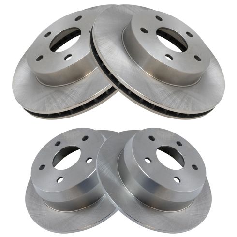 1999-04 Jeep Grand Cherokee Front & Rear 4 Piece Brake Rotor Set TRQ BRA13549
