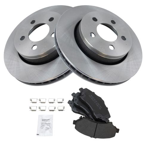 Jeep Liberty Dodge Nitro Front Semi-Metallic Brake Pad & Rotor Kit TRQ BKA11198