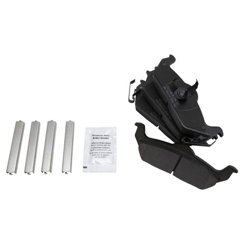 Ford F150 Lincoln Mark LT Rear Semi-Metallic Brake Pad & Rotor Kit TRQ BKA11224