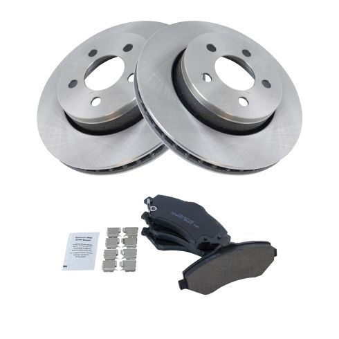 Jeep Liberty Dodge Nitro Front Ceramic Brake Pad & Rotor Kit TRQ BKA11234