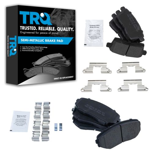 Ford Mazda Lincoln Front & Rear Semi-Metallic Brake Pads TRQ BFA12919